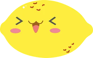 Happy Cartoon Lemon PNG image