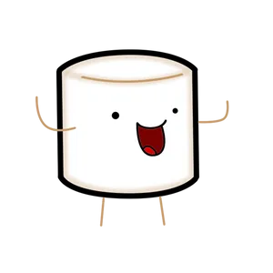 Happy Cartoon Marshmallow PNG