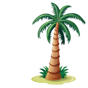 Happy Cartoon Palm Tree Png 06212024 PNG image