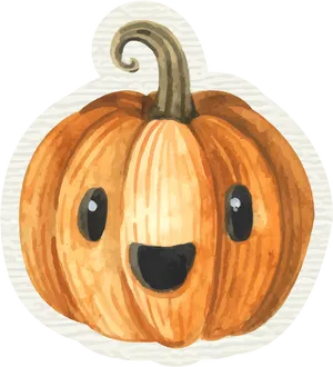Happy Cartoon Pumpkin PNG image