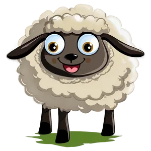 Happy Cartoon Sheep Png 06272024 PNG image