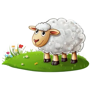 Happy Cartoon Sheep Png Qjy98 PNG image