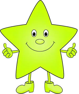 Happy Cartoon Star Character PNG image