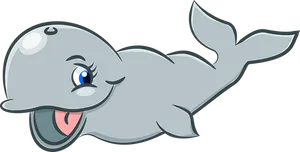 Happy Cartoon Whale