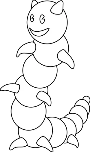 Happy Cartoon Worm PNG image