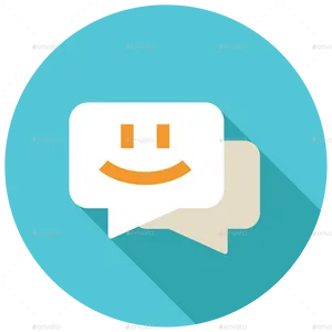 Happy Chat Bubble Icon