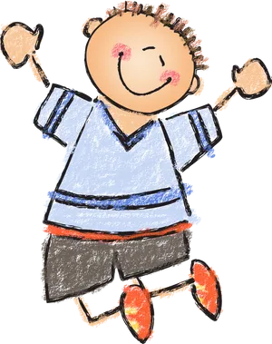 Happy Child Cartoon Drawing