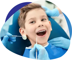 Happy Child Dental Checkup PNG image
