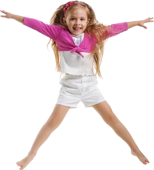 Happy Child Jumping In Air PNG image