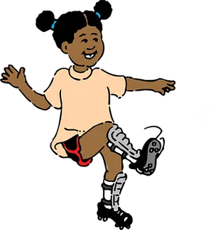 Happy Child Playing Soccer Cartoon PNG image