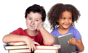Happy Childrenwith Books PNG image