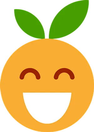 Happy Clementine Emoji PNG image