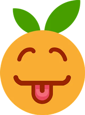 Happy Clementine Emoji PNG image