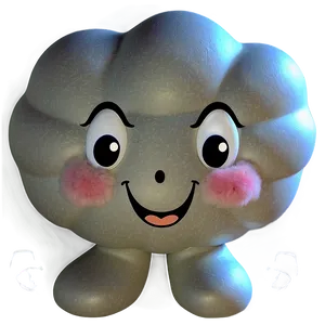 Happy Cloud Character PNG 04302024