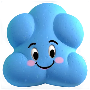 Happy Cloud Character PNG Xqv61