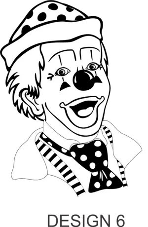 Happy Clown Sketch Design