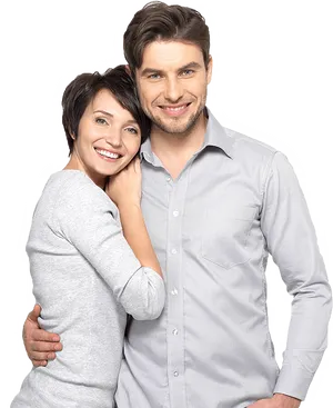 Happy Couple Embrace PNG image