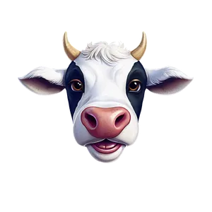 Happy Cow Head PNG 06212024