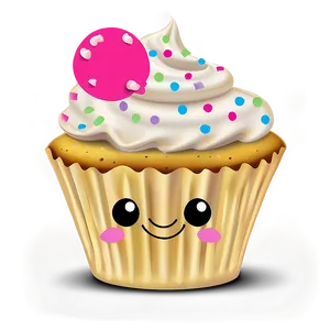Happy Cupcake Design Png 05062024 PNG image