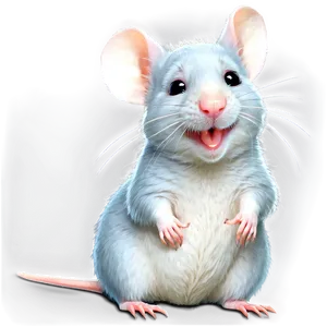 Happy Cute Rat PNG Cpl