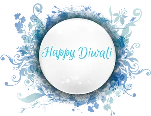 Happy Diwali Floral Background PNG image
