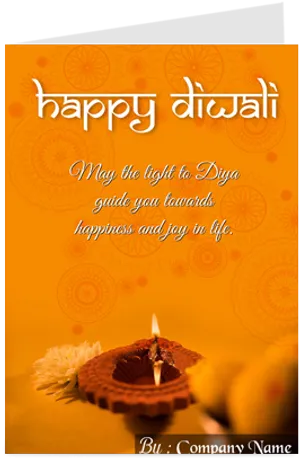 Happy Diwali Greeting Card Design PNG image