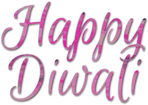 Happy Diwali Pink Script Background PNG image