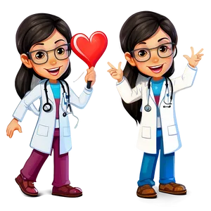 Happy Doctor Cartoon Character Png Lyc PNG image