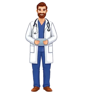 Happy Doctor Cartoon Character Png Nof73 PNG image