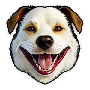 Happy Dog Face Graphic Png Isi35 PNG image