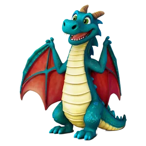 Happy Dragon Character PNG 05062024