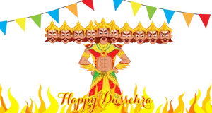 Happy Dussehra Festival Celebration PNG image