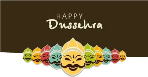 Happy Dussehra Greeting Card PNG