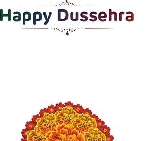 Happy Dussehra Greeting Design PNG image