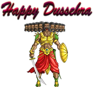 Happy Dussehra Ravana Illustration PNG image