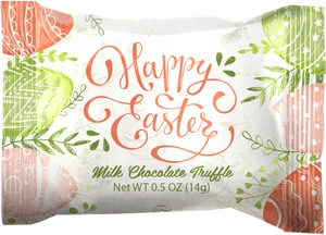 Happy Easter Chocolate Truffle Wrapper PNG image