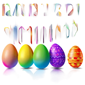 Happy Easter Rainbow Eggs Png 05232024 PNG image