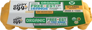 Happy Egg Co Organic Free Range Eggs Packaging PNG image