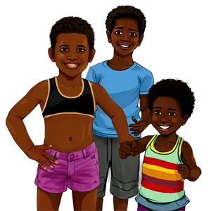 Happy Faces Kids Playing PNG 35 PNG