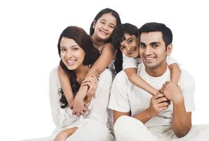 Happy Family Smiling Together PNG image