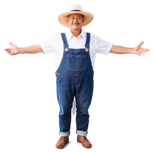 Happy Farmer Illustration PNG Txr74