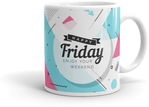 Happy Friday Mug Design PNG image