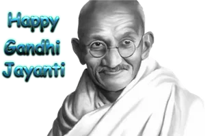 Happy Gandhi Jayanti Celebration PNG image