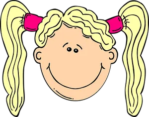 Happy Girl Cartoon Character PNG image
