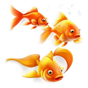 Happy Goldfish PNG Hig
