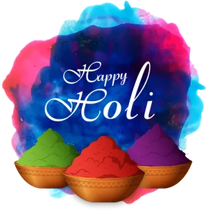 Happy Holi Colorful Celebration PNG image