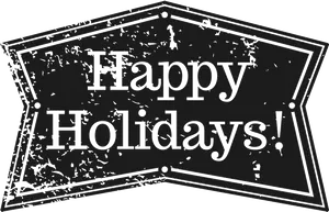 Happy Holidays Black Board Design