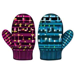 Happy Holidays Cozy Mittens PNG 31