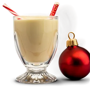 Happy Holidays Eggnog Glass PNG 23 PNG