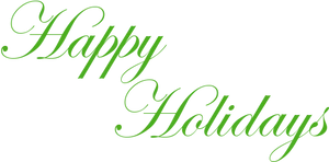 Happy Holidays Elegant Script